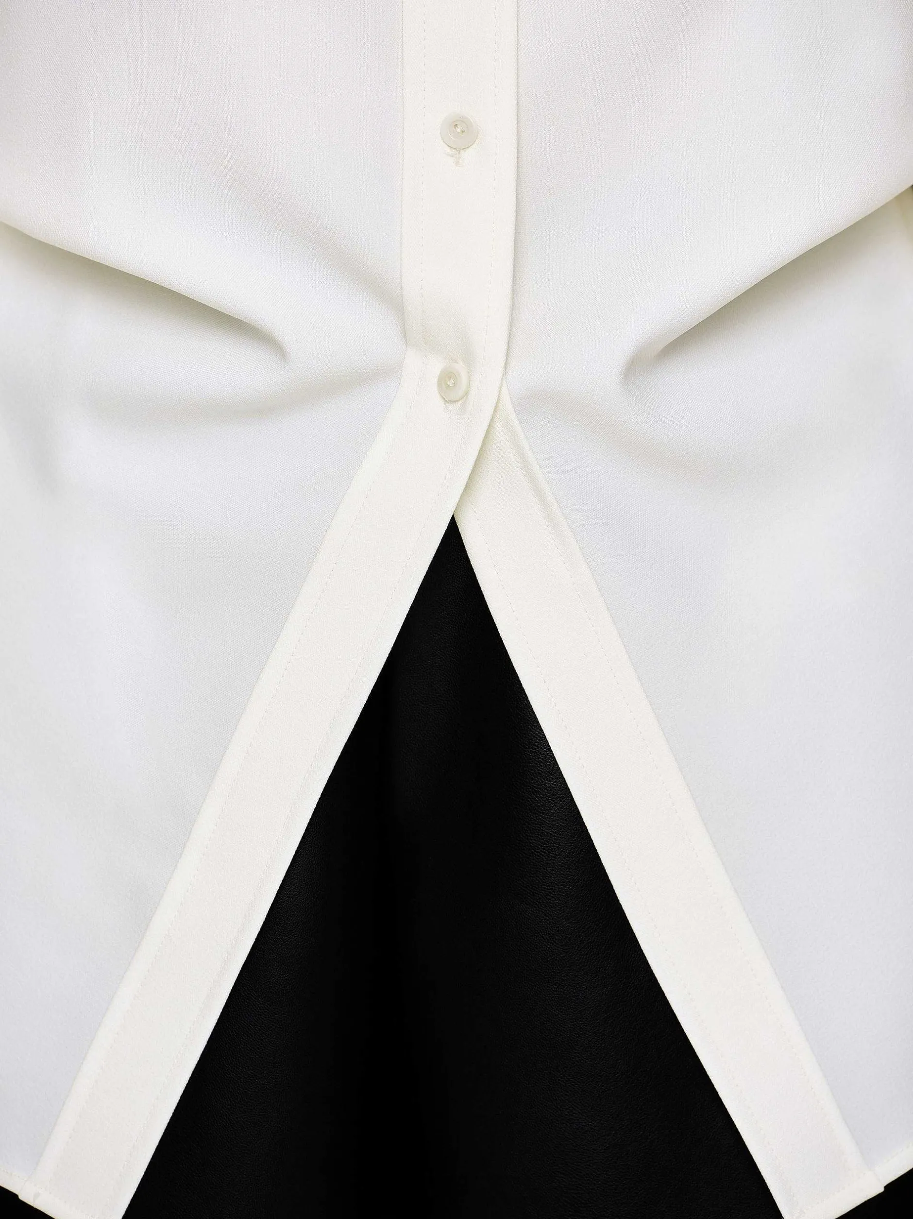 Accessories-Source Unknown Fitted Waist Shirt, Alabaster