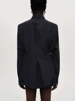 Accessories-Source Unknown Fitted Waist Shirt, Navy