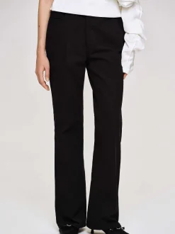 Clothing-Source Unknown Flared Long Leg Jeans, Black