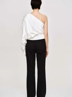 Denim-Source Unknown Flared Long Leg Jeans, Black