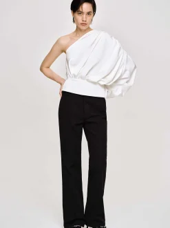 Denim-Source Unknown Flared Long Leg Jeans, Black