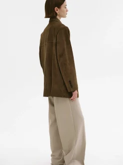 Accessories-Source Unknown Hailey Lambskin Blazer, Pecan