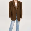 Accessories-Source Unknown Hayk Oversized Boyfriend Blazer, Java