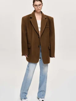 Accessories-Source Unknown Hayk Oversized Boyfriend Blazer, Java