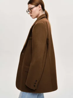 Accessories-Source Unknown Hayk Oversized Boyfriend Blazer, Java