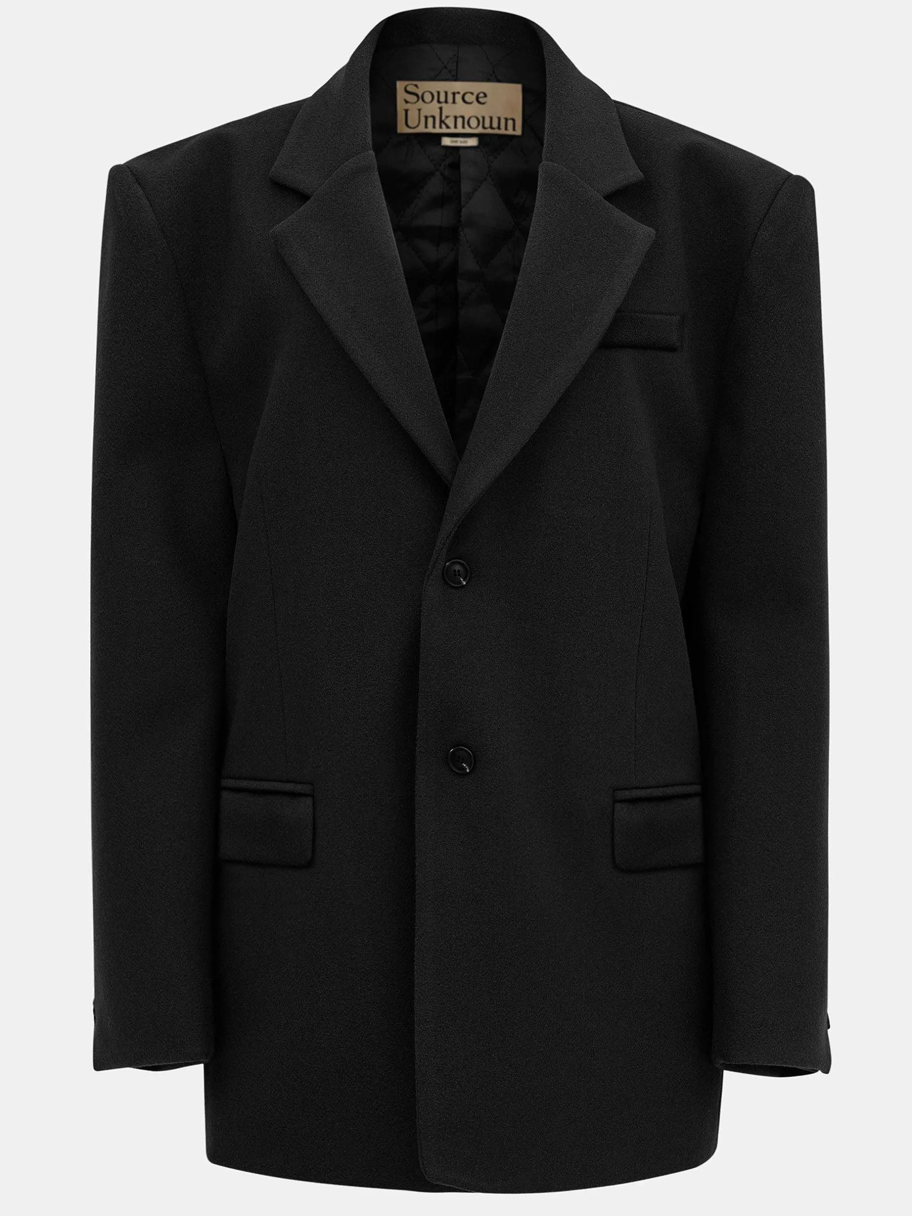 Accessories-Source Unknown Hayk Oversized Boyfriend Blazer, Black