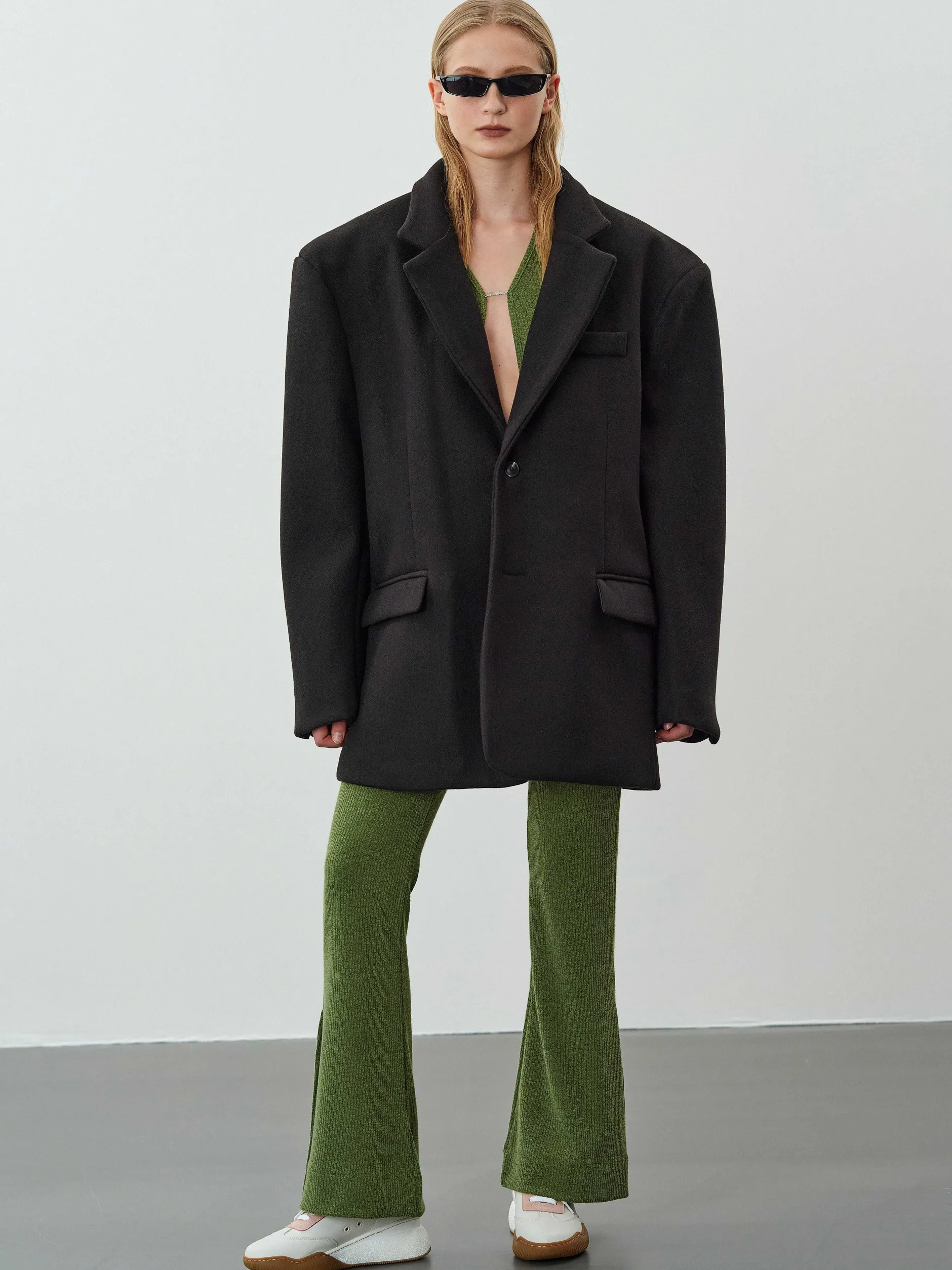 Accessories-Source Unknown Hayk Oversized Boyfriend Blazer, Black