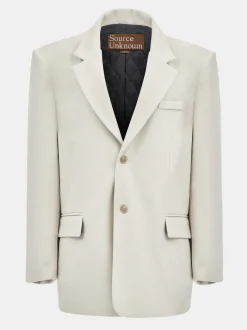 Accessories-Source Unknown Hayk Oversized Boyfriend Blazer, Cream