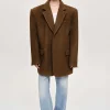 Accessories-Source Unknown Hayk Oversized Boyfriend Blazer, Java