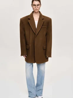 Accessories-Source Unknown Hayk Oversized Boyfriend Blazer, Java