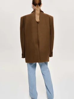 Accessories-Source Unknown Hayk Oversized Boyfriend Blazer, Java