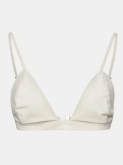 Clothing-Source Unknown Heart Neck Cotton Bra Top, Canvas