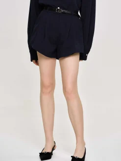 Co-Ords-Source Unknown High Rise Angled Shorts, Navy