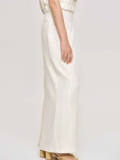 Clothing-Source Unknown High Rise Fluid Skirt, Ivory