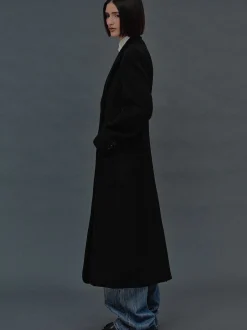 Clothing-Source Unknown Holin Hourglass Coat, Black
