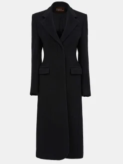 Outerwear-Source Unknown Holin Hourglass Coat, Black