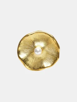 Accessories-Source Unknown Jardin Stud Earrings, Gold