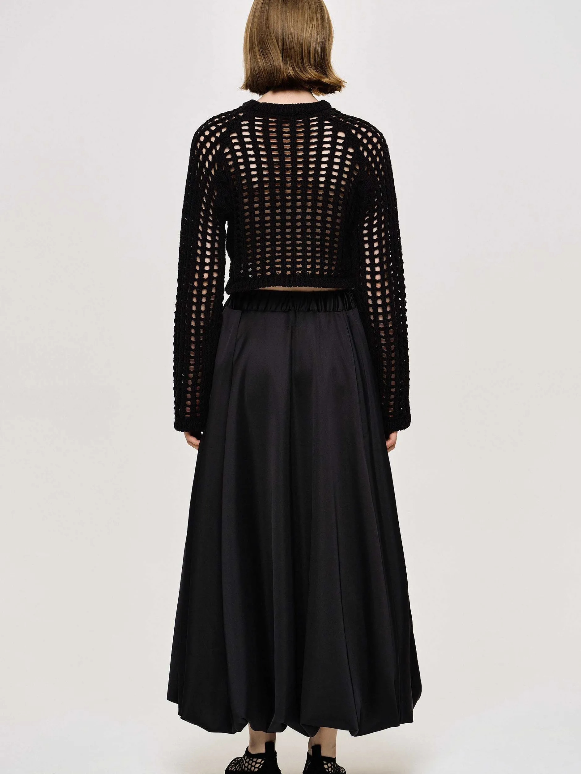 Bottoms-Source Unknown Kaleido Puffball Skirt, Black