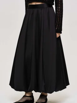 Bottoms-Source Unknown Kaleido Puffball Skirt, Black