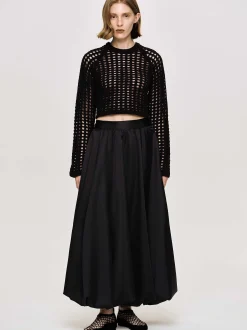 Clothing-Source Unknown Kaleido Puffball Skirt, Black