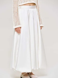 Bottoms-Source Unknown Kaleido Puffball Skirt, White