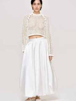 Clothing-Source Unknown Kaleido Puffball Skirt, White