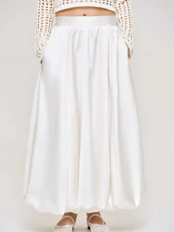Clothing-Source Unknown Kaleido Puffball Skirt, White