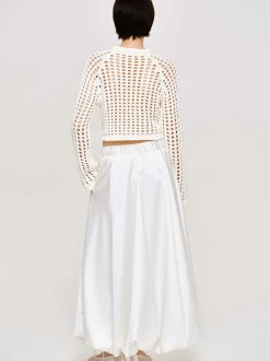 Clothing-Source Unknown Kaleido Puffball Skirt, White