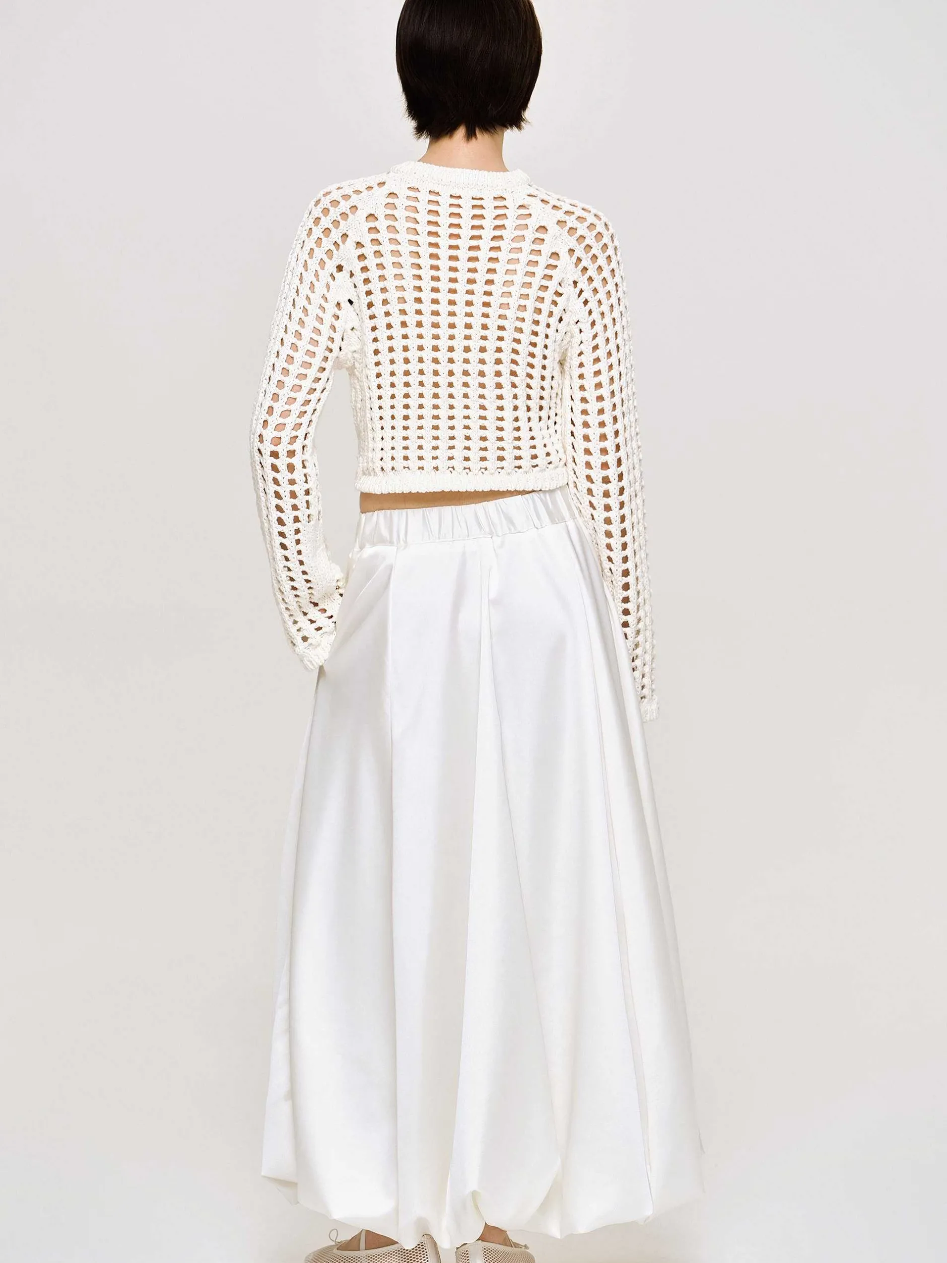 Clothing-Source Unknown Kaleido Puffball Skirt, White