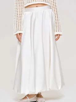 Clothing-Source Unknown Kaleido Puffball Skirt, White