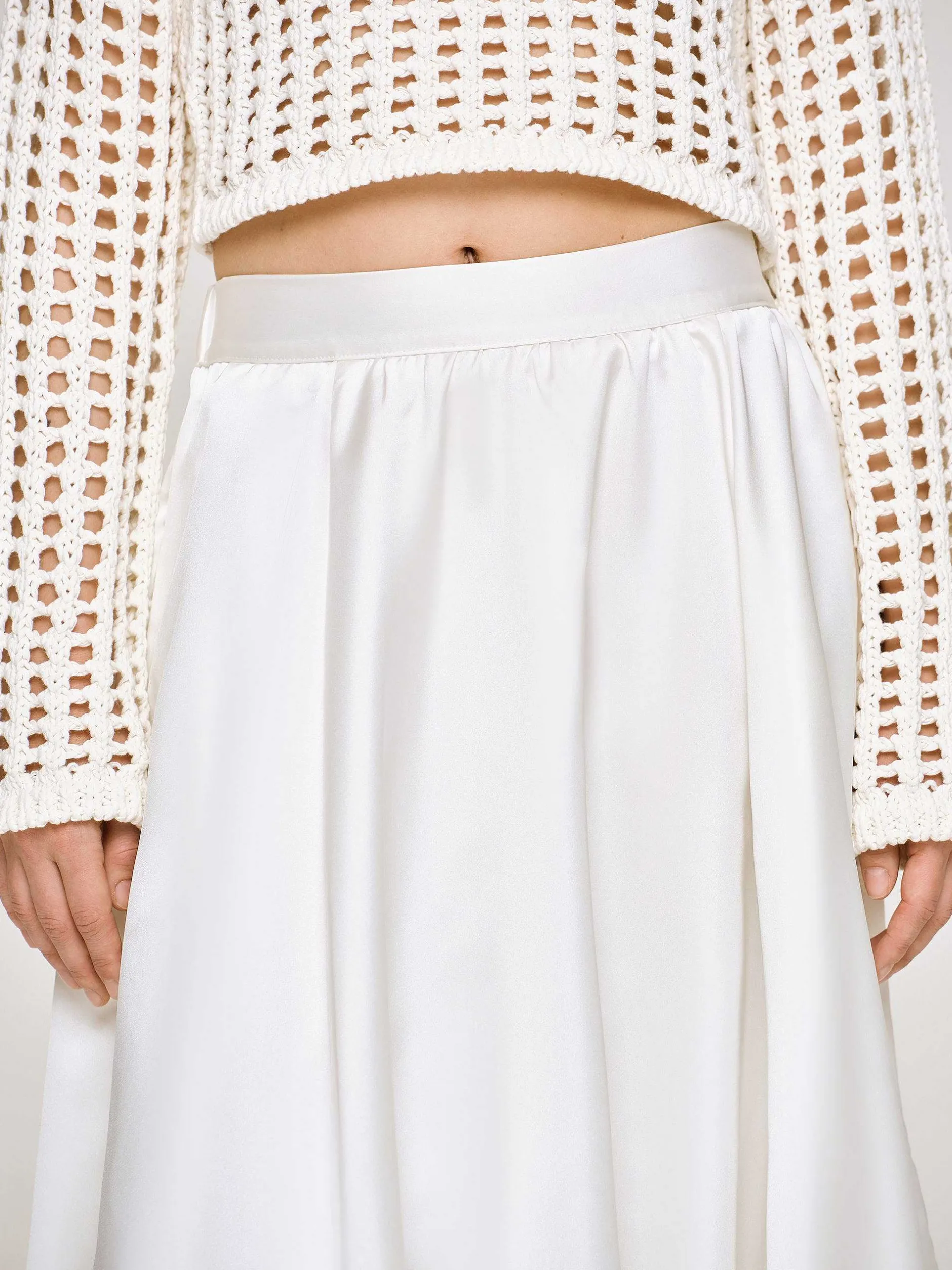 Clothing-Source Unknown Kaleido Puffball Skirt, White