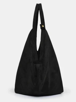 Shoes & Bags-Source Unknown Large Fortune Cookie Bag, Suede Black
