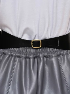 Accessories-Source Unknown Large Pin-Buckle Belt, Black