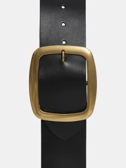 Accessories-Source Unknown Large Pin-Buckle Belt, Black
