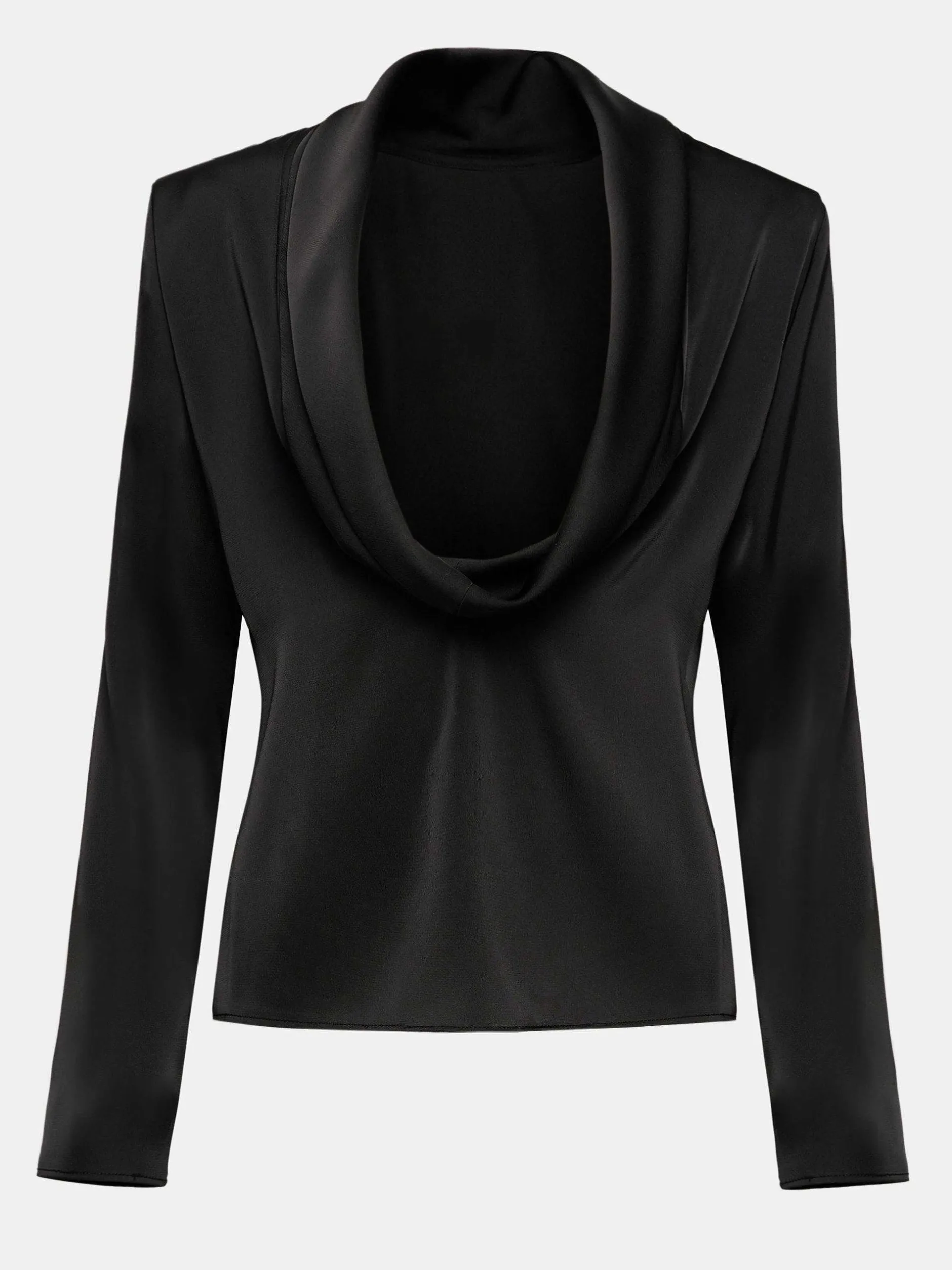 Clothing-Source Unknown Leiva Cowl-Back Blouse, Black