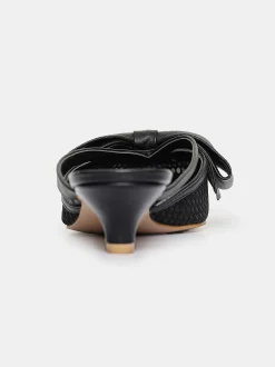 Shoes & Bags-Source Unknown Lisa Mesh Bow Mules, Black