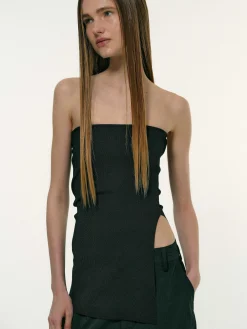 Accessories-Source Unknown Long Split Bandeau, Black
