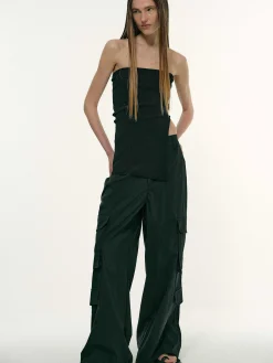 Accessories-Source Unknown Long Split Bandeau, Black