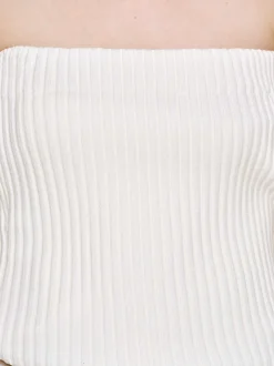 Knitwear-Source Unknown Long Split Rib Knit, White