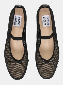 Shoes & Bags-Source Unknown Mary Jane Mesh Ballet Flats, Black