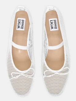 Shoes & Bags-Source Unknown Mary Jane Mesh Ballet Flats, White
