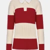 Accessories-Source Unknown Matias Oversized Knit Polo, Red
