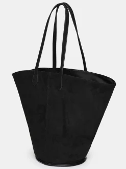 Shoes & Bags-Source Unknown Medium Suede Tote, Black