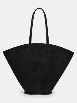 Shoes & Bags-Source Unknown Medium Suede Tote, Black