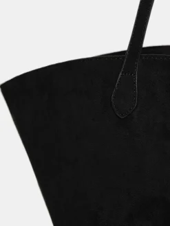 Shoes & Bags-Source Unknown Medium Suede Tote, Black
