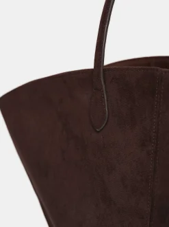 Shoes & Bags-Source Unknown Medium Suede Tote, Toffee