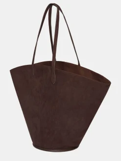 Clothing-Source Unknown Medium Suede Tote, Toffee