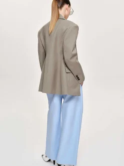 Clothing-Source Unknown Messi Double Breasted Blazer, Dune