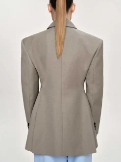 Clothing-Source Unknown Messi Double Breasted Blazer, Dune