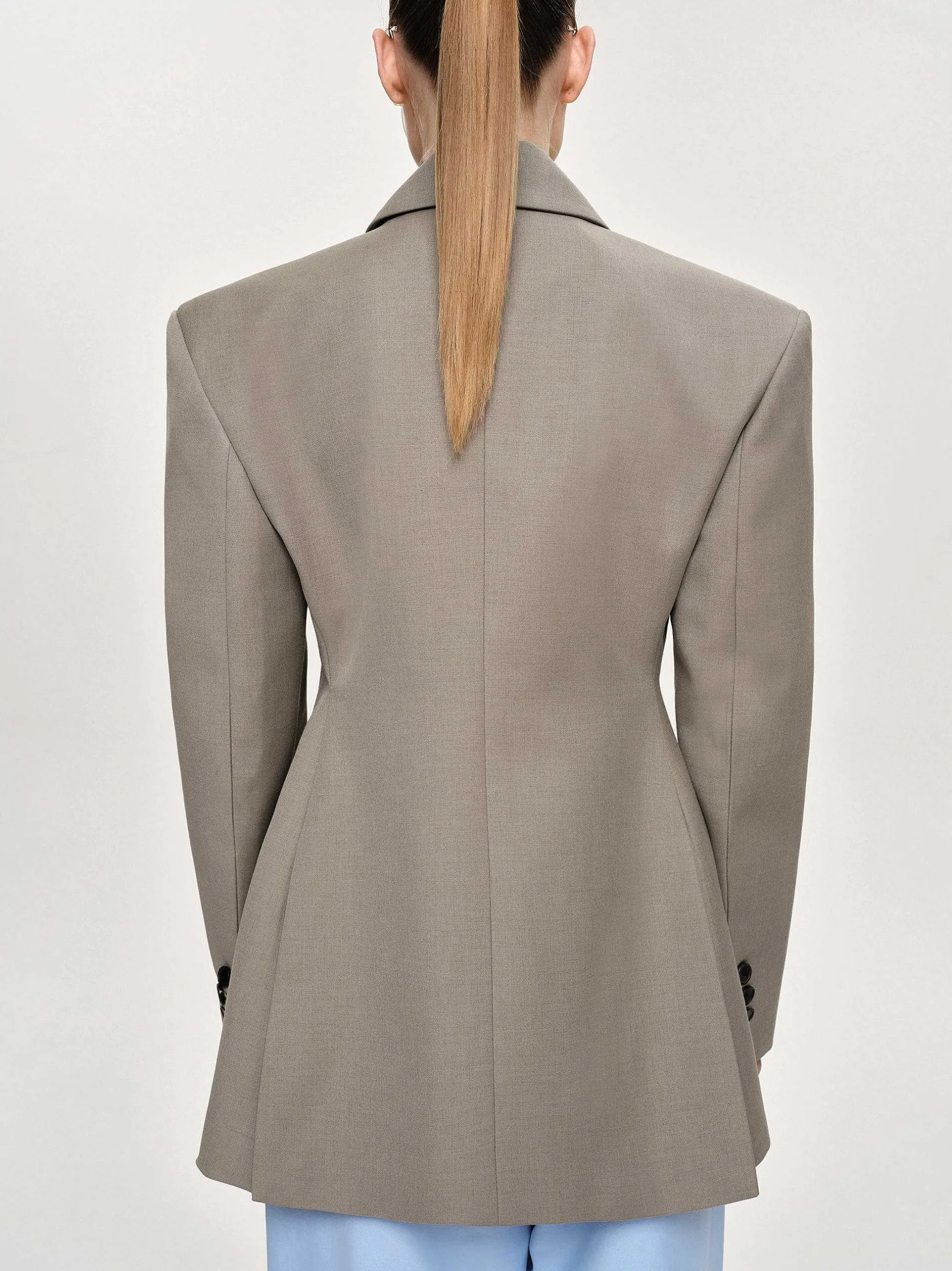Clothing-Source Unknown Messi Double Breasted Blazer, Dune